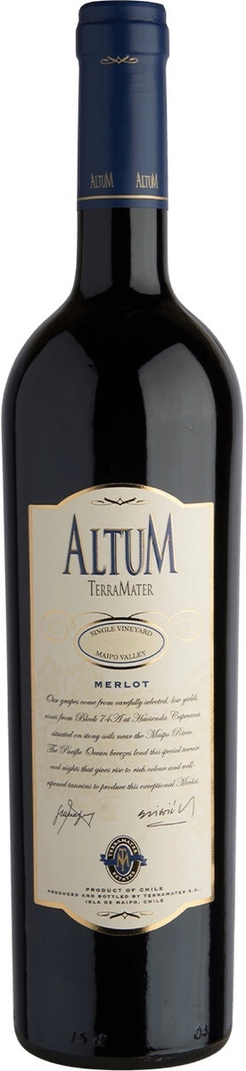 Вино TerraMater, "Altum" Merlot