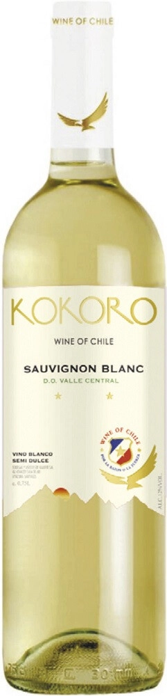 Вино "Kokoro" Sauvignon Blanc Semi Dulce, Valle Central DO