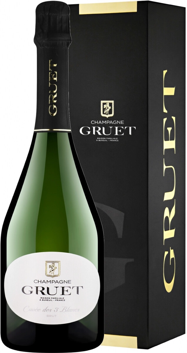 Шампанское Gruet, Cuvee des 3 Blancs Brut, Champagne AOC