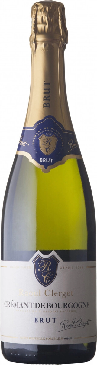 Игристое вино Raoul Clerget, Cremant de Bourgogne AOP Brut