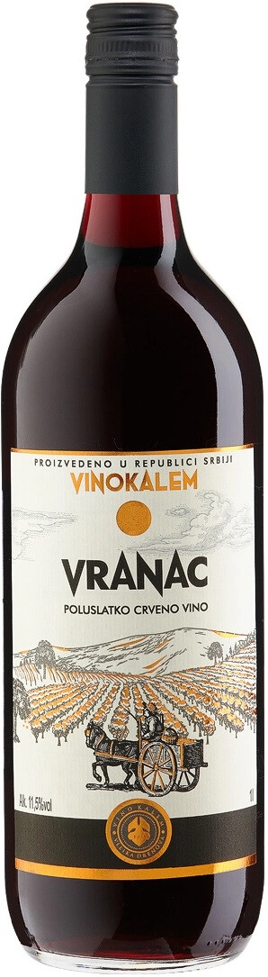 Вино Vino Kalem, Vranac Poluslatko