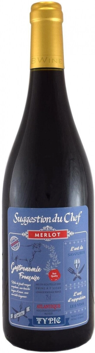 Вино "Suggestion du Chef" Typic Merlot, Atlantique IGP