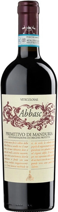 Вино Ionis, "Abbasc" Primitivo di Manduria DOC