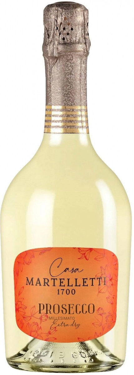 Игристое вино Casa Martelletti, "1700" Prosecco Millesimato DOC Extra Dry