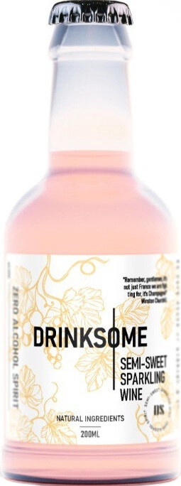 Игристое вино "Drinksome" Semi-Sweet Sparkling Zero Alcohol