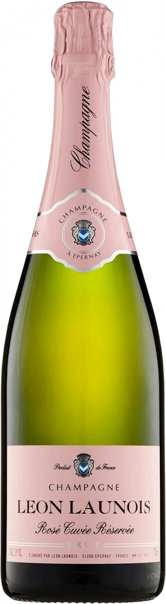 Шампанское Leon Launois, "Cuvee Reservee" Brut Rose, Champagne AOC