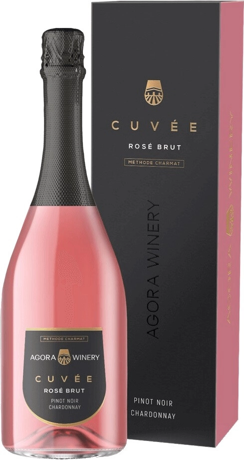 Игристое вино "Agora Cuvee" Pinot Noir Chardonnay Brut