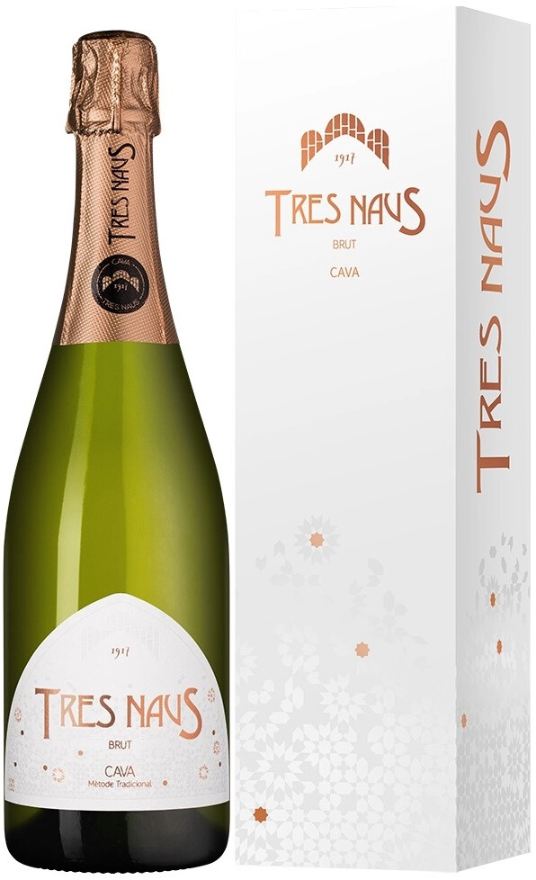 Игристое вино Domenio Wines, "Tres Naus" Brut, Cava DO