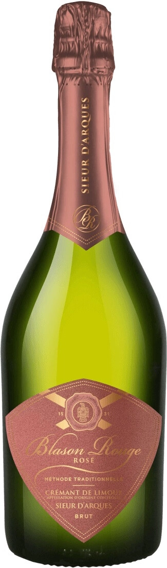 Игристое вино Sieur d'Arques, "Blason Rouge" Rose Brut, Cremant de Limoux AOC