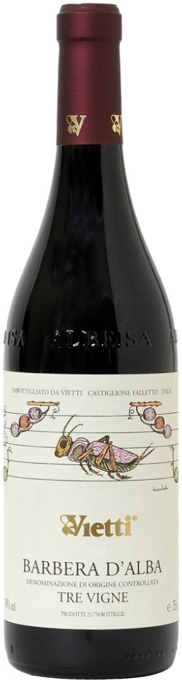 Вино Barbera d'Alba "Tre Vigne" DOC