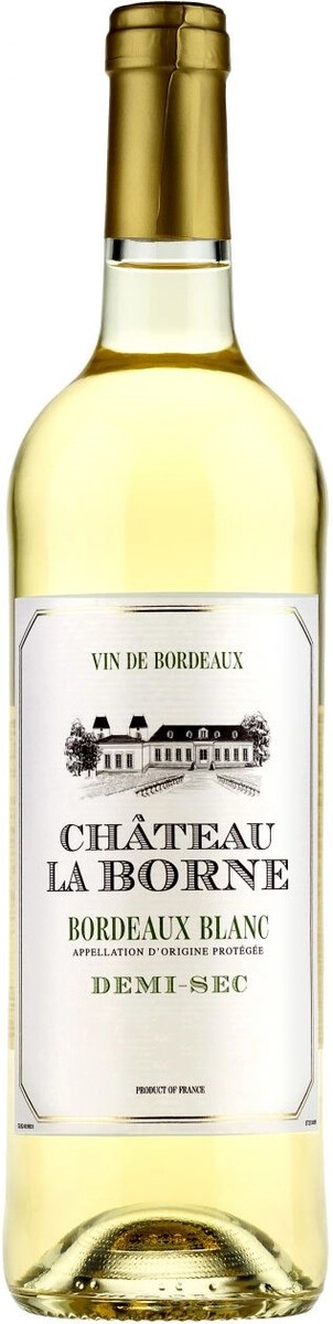 Вино Chateau La Borne, Bordeaux AOP Blanc Demi-Sec
