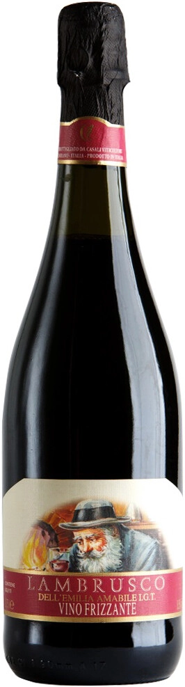 Игристое вино Casali Viticultori, Lambrusco Rosso Semidulce