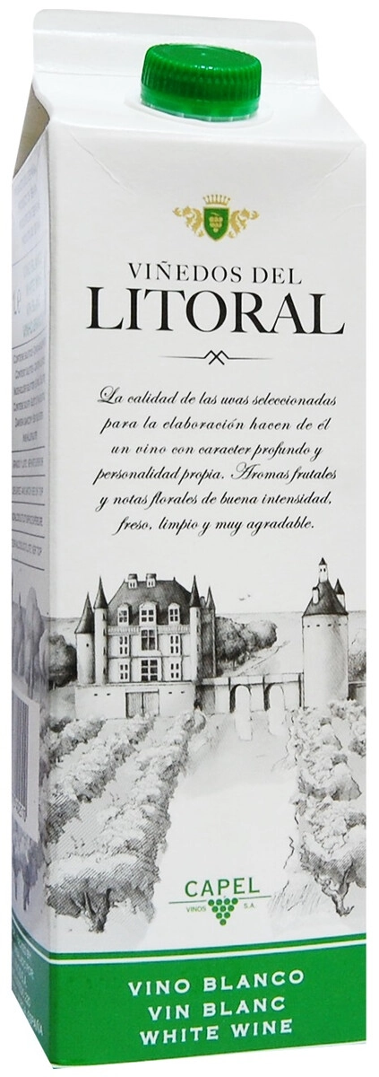 Вино "Vinedos del Litoral" Blanco Semidulce, tetra-pak