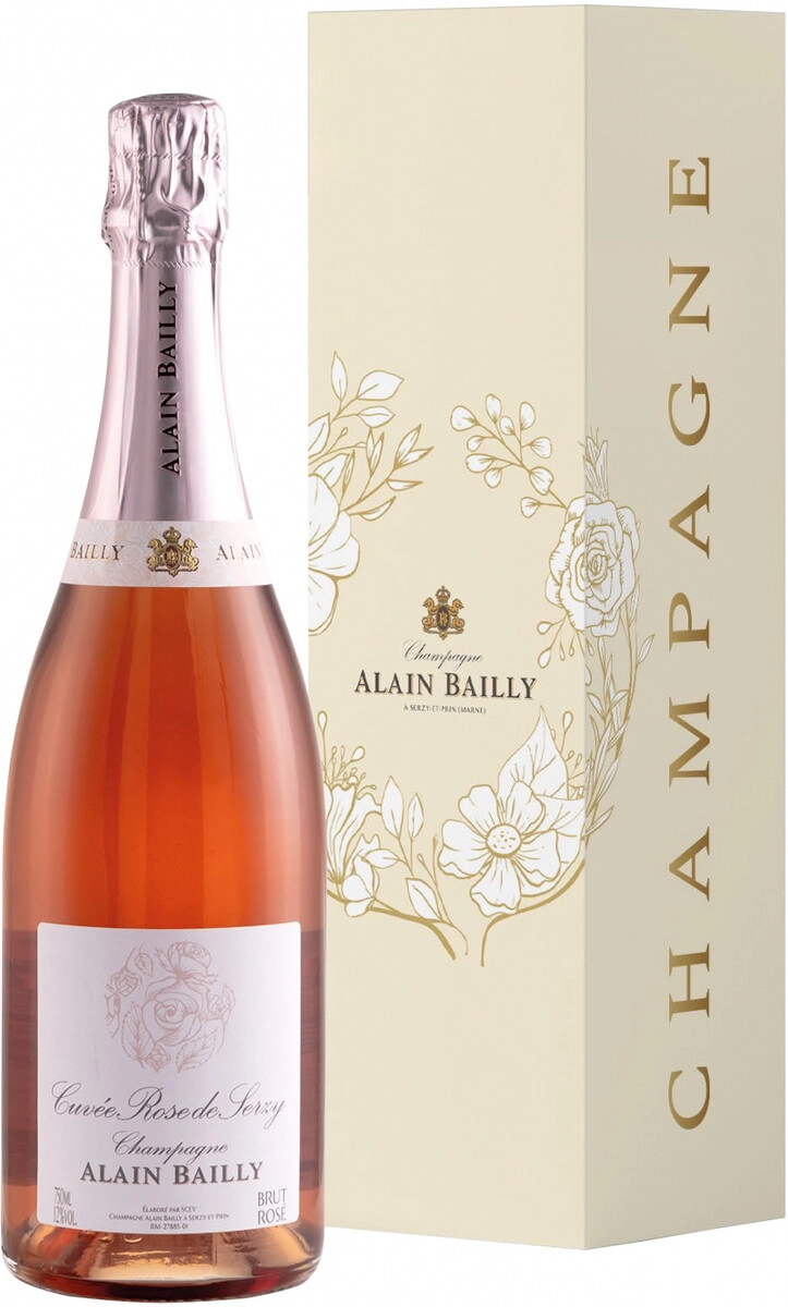 Шампанское Champagne Alain Bailly, "Cuvee Rose De Serzy" Brut, Champagne AOC