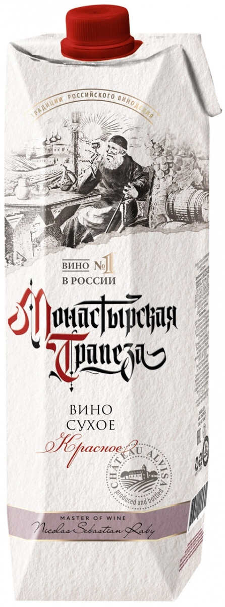 Вино "Монастырская трапеза" Красное сухое