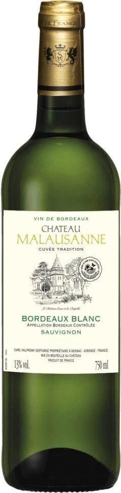 Вино "Chateau Malausanne" Blanc, Bordeaux AOC