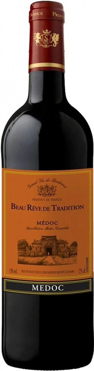 Вино "Beau Reve de Tradition" Medoc AOC Rouge Sec