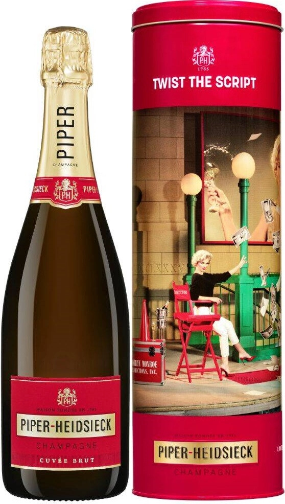 Шампанское Piper-Heidsieck, Brut, in tube "Marilyn Monroe"