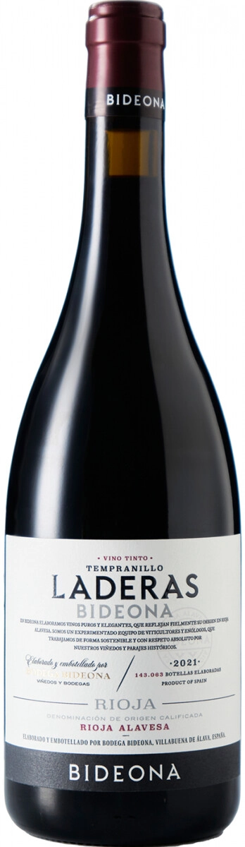 Вино Bideona, "Laderas" Tempranillo, Rioja DOC