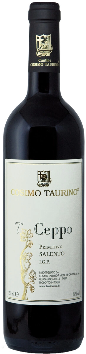 Вино Cosimo Taurino, "7 Ceppo" Primitivo Salento IGP