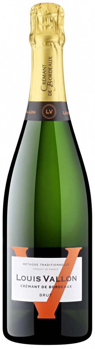 Игристое вино Louis Vallon, Cremant de Bordeaux AOC Brut