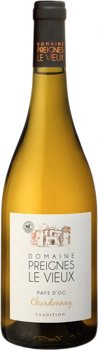 Вино Domaine Preignes le Vieux, Chardonnay Tradition, Pays d'Oc IGP