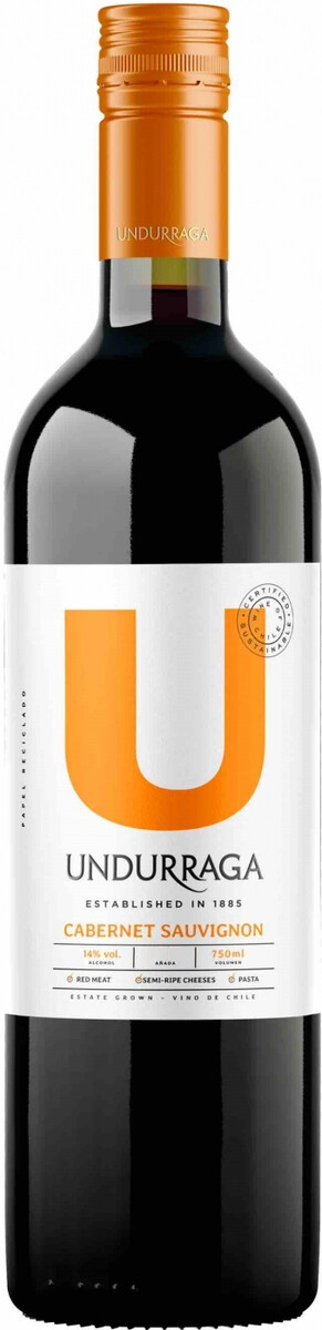 Вино Undurraga, Cabernet Sauvignon, Central Valley DO