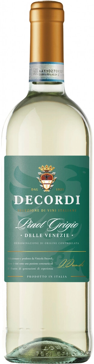 Вино "Decordi" Pinot Grigio delle Venezie DOC