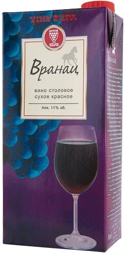 Вино Vino Zupa, Vranac, Tetra Pak