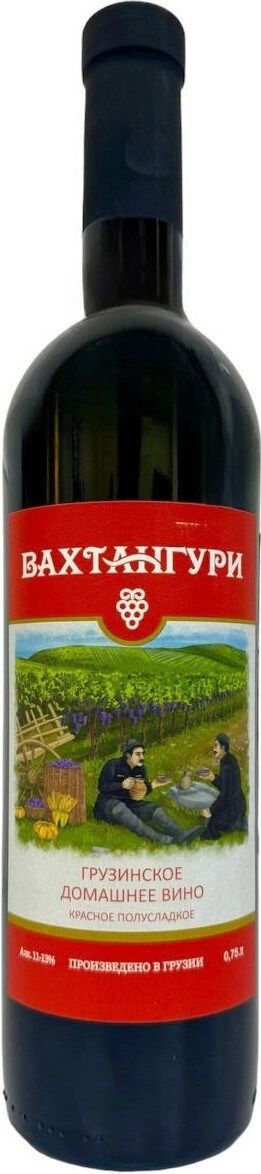 Вино "Вахтангури" Красное Полусладкое