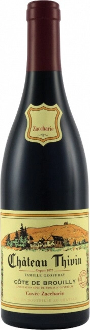 Вино Chateau Thivin, "Cuvee Zaccharie" Cote de Brouilly AOC