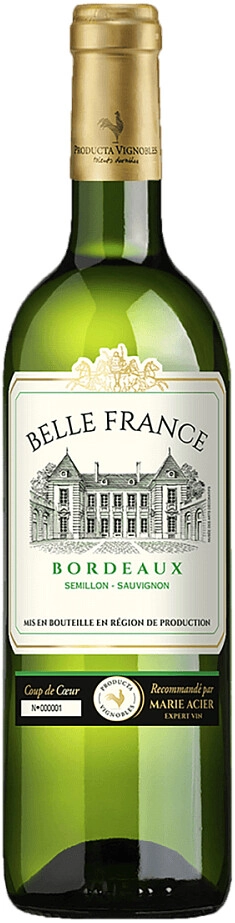 Вино "Belle France" Bordeaux AOC Blanc
