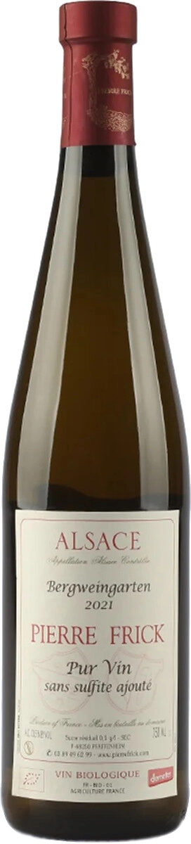 Вино Pierre Frick, "Bergweingarten", Alsace AOC, (Pur Vin Sans Sulfite Ajoute)