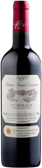 Вино "Chateau Grand Rousseau", Bordeaux AOC