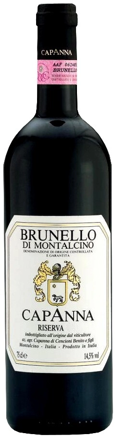 Вино Capanna, Brunello di Montalcino Riserva, Tuscany DOCG