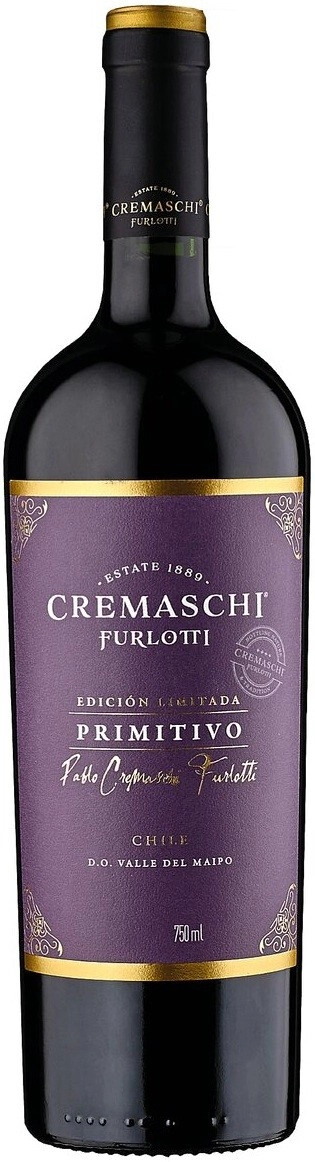 Вино Cremaschi Furlotti, Primitivo Edicion Limitada, Valle del Maipo DO