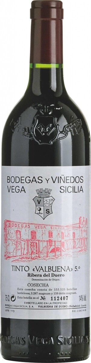 Вино Bodegas Vega Sicilia, Ribera del Duero DO Valbuena 5