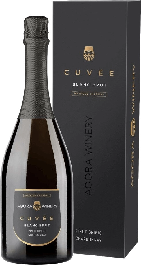 Игристое вино "Agora Cuvee" Pinot Grigio Chardonnay Brut