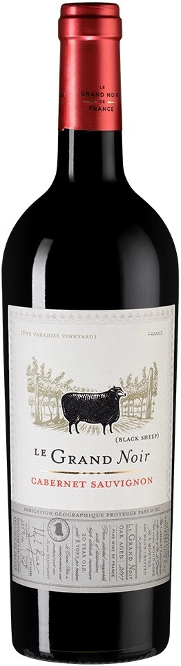 Вино "Le Grand Noir" Cabernet Sauvignon, Pays d'Oc IGP