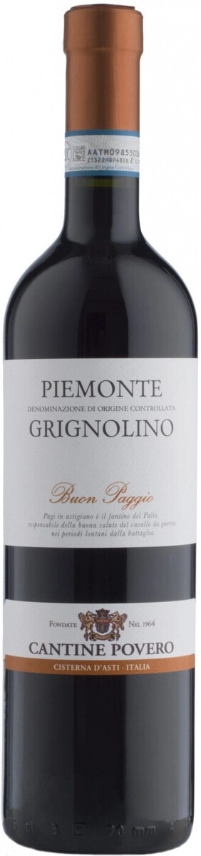 Вино Cantine Povero, Grignolino "Buon Paggio", Piemonte DOC