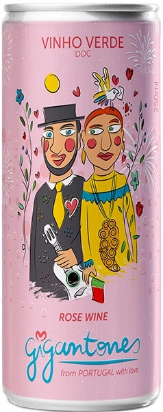 Вино "Gigantones" Rosado, Vinho Verde DOC, in can