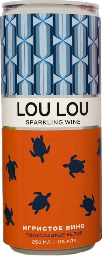 Игристое вино "Lou Lou" White Semisweet, in can