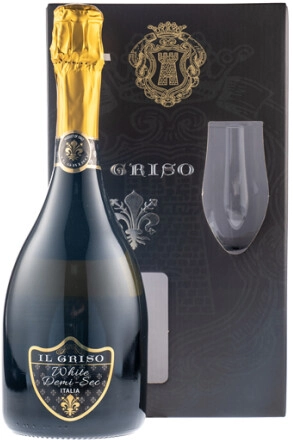Игристое вино "Il Griso" White Demi-Sec with glass