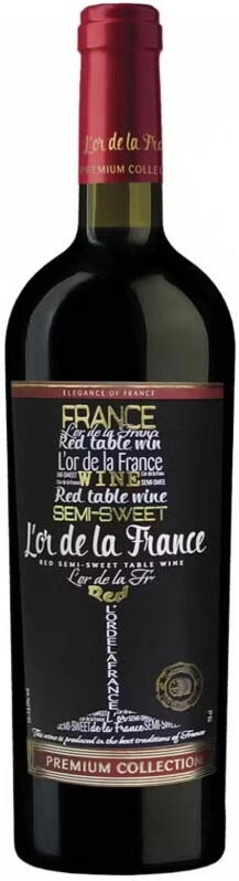 Вино "L'Or de la France" Red Semi-Sweet