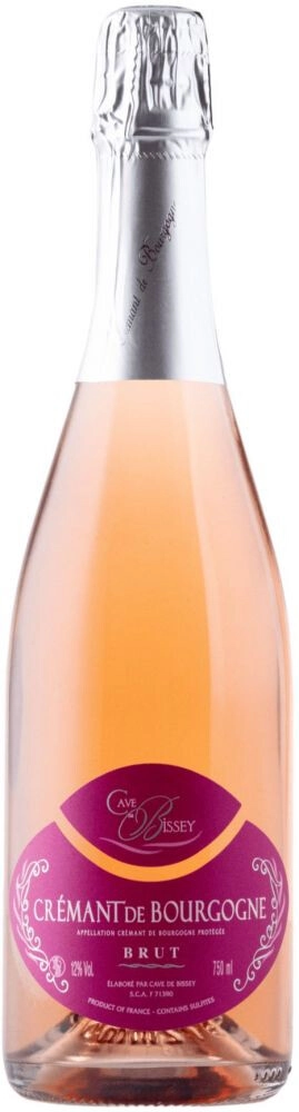 Игристое вино Cave de Bissey, Cremant de Bourgogne AOP Rose Brut