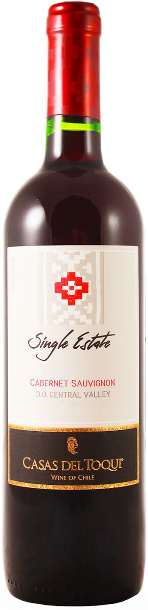 Вино Casas del Toqui, "Single Estate" Cabernet Sauvignon, Central Valley DO