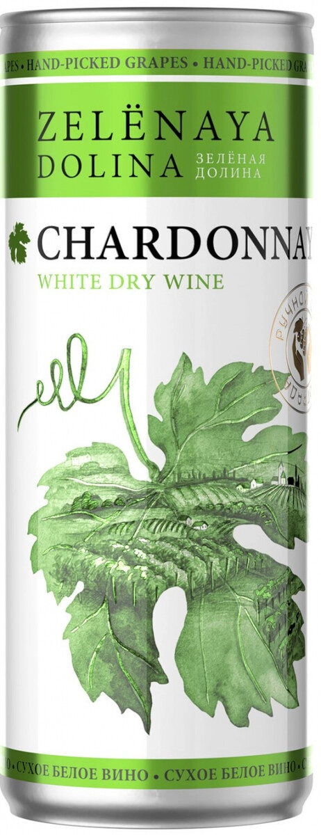 Вино Soyuz-Vino, "Zelenaya Dolina" Chardonnay, in can