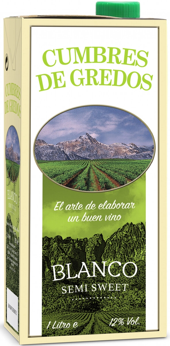 Вино "Cumbres de Gredos" Blanco Semi Sweet, Tetra Pak