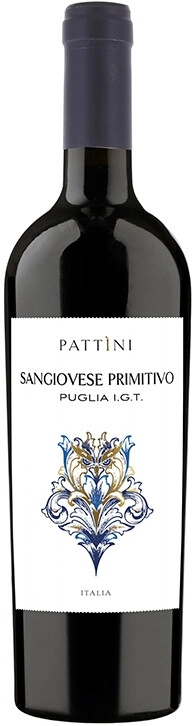 Вино "Pattini" Sangiovese Primitivo, Puglia IGT