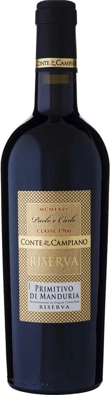 Вино "Conte di Campiano" Primitivo di Manduria DOC Riserva